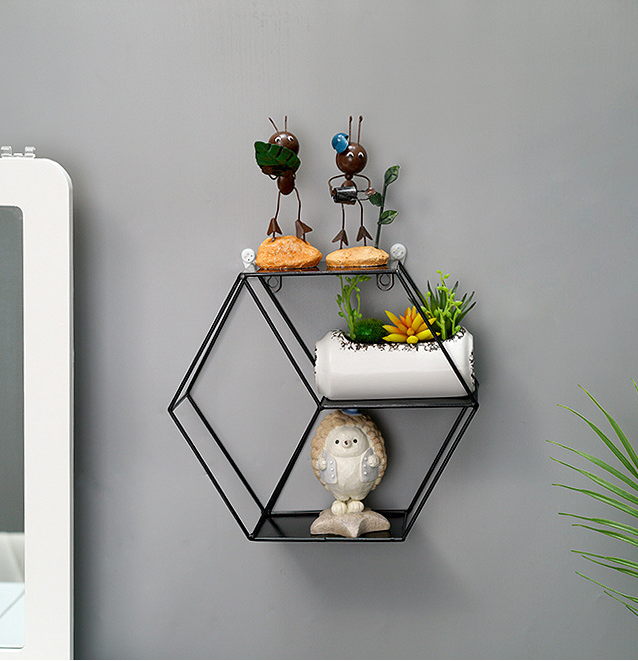 Elegant Hexagonal Shelf Design