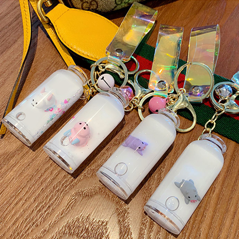 Liquid Milk Pig Keychain 1