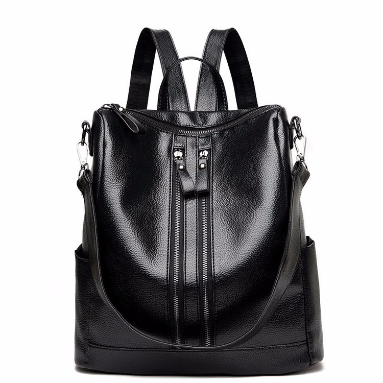 Soft Leather Dual-Use Backpack - Image 1
