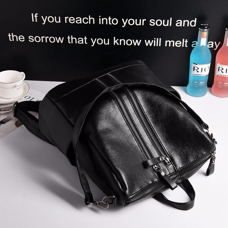 Soft Leather Dual-Use Backpack - Image 2