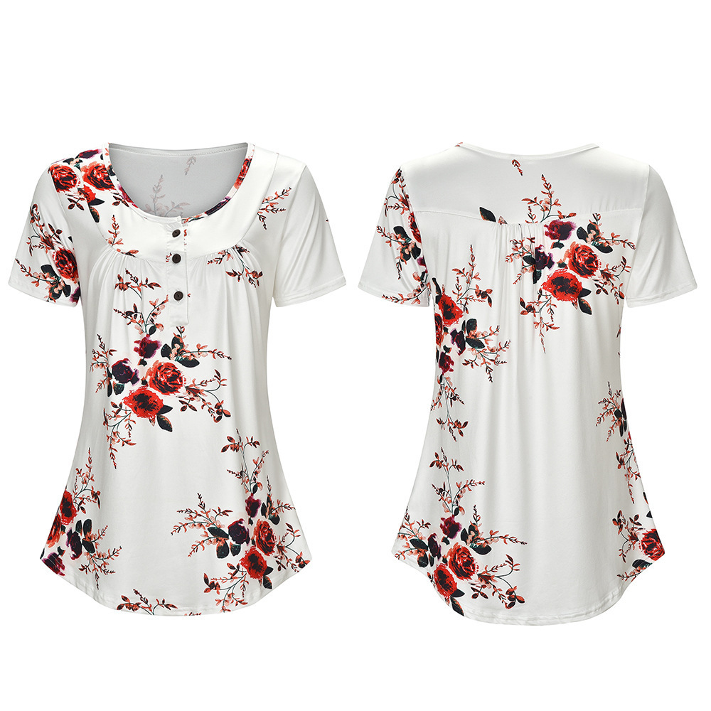 Loose-Fitting Printed Short Sleeve T-Shirt - Image 5