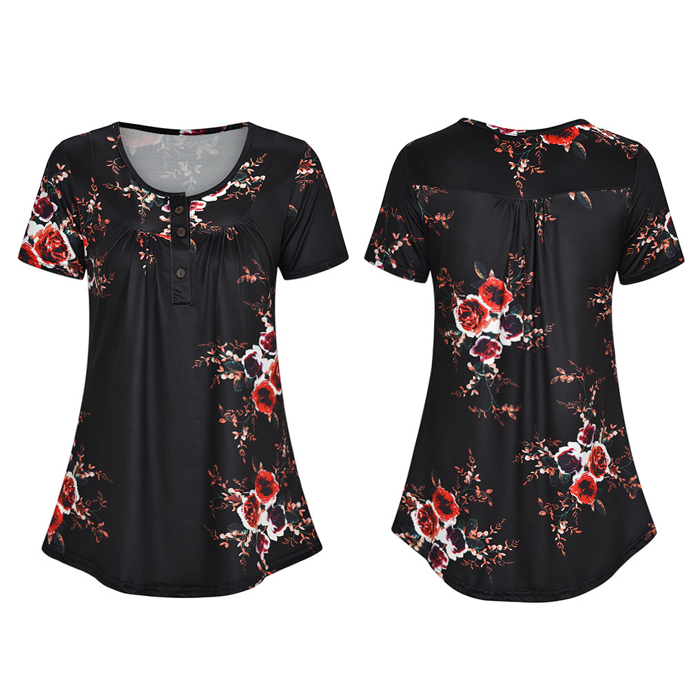 Loose-Fitting Printed Short Sleeve T-Shirt - Image 4