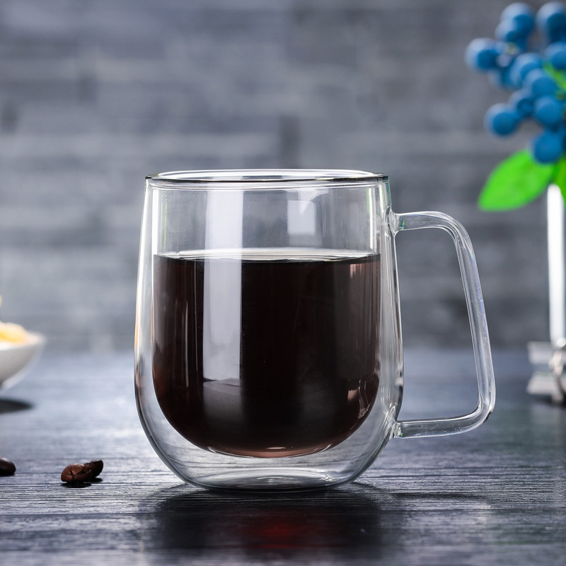 High Borosilicate Insulated Double-Wall Glass Cup