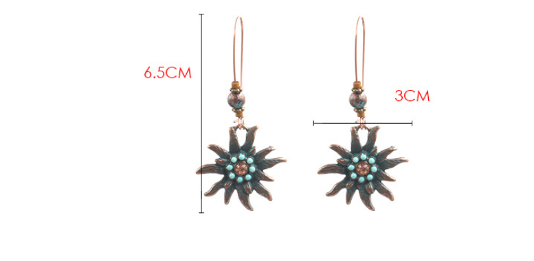 Alloy Sunflower Earrings