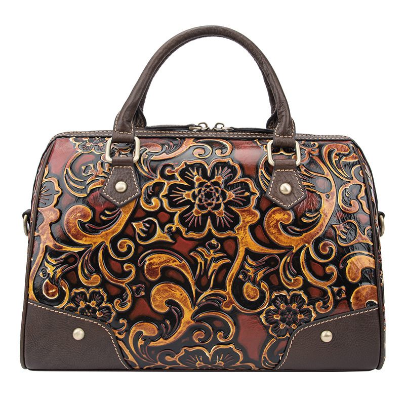 Vintage Leather Tote Bag Details