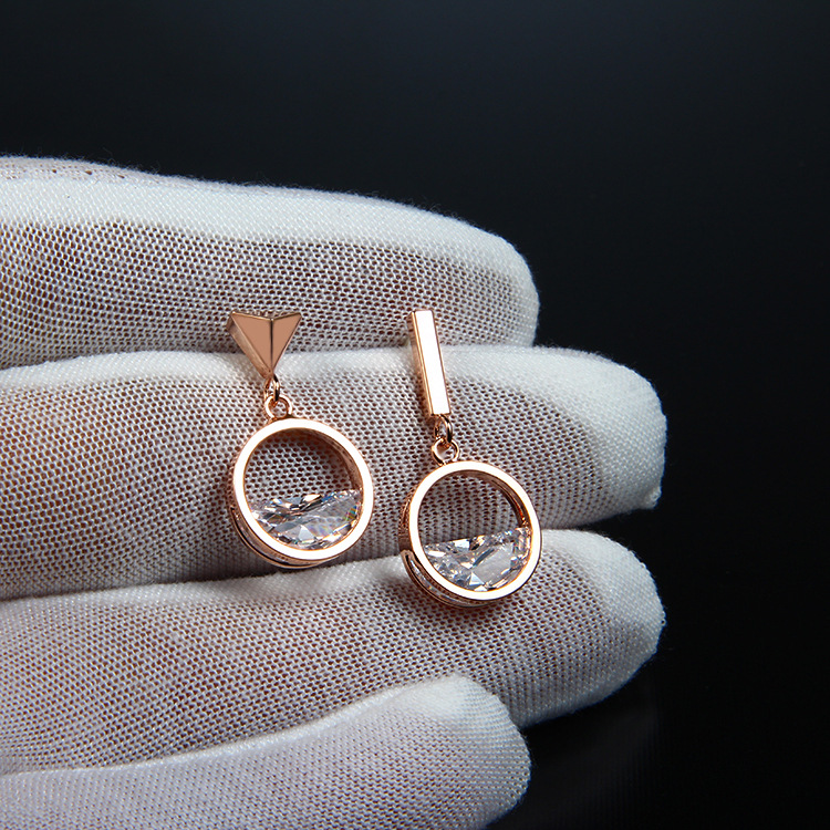 Trendy Rose Gold Earrings