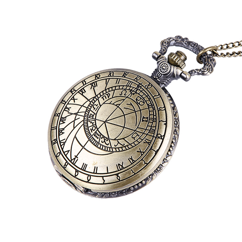 Vintage Engraved Classic Pocket Watch Front View