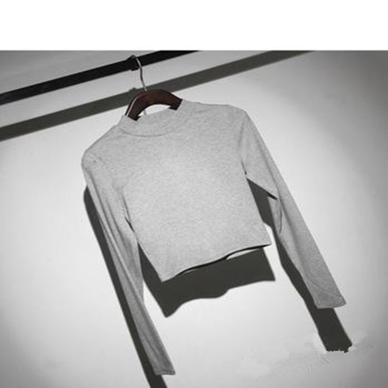 High-Waisted T-Shirt Gray