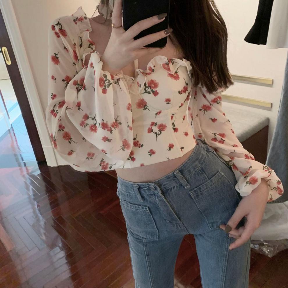 Chiffon Printed Shirt Detail 2