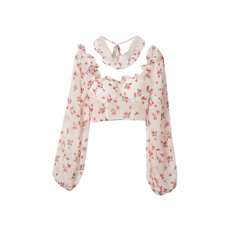 Chiffon Printed Shirt Detail 7
