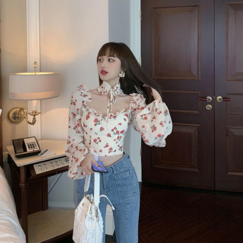 Chiffon Printed Shirt Detail 5