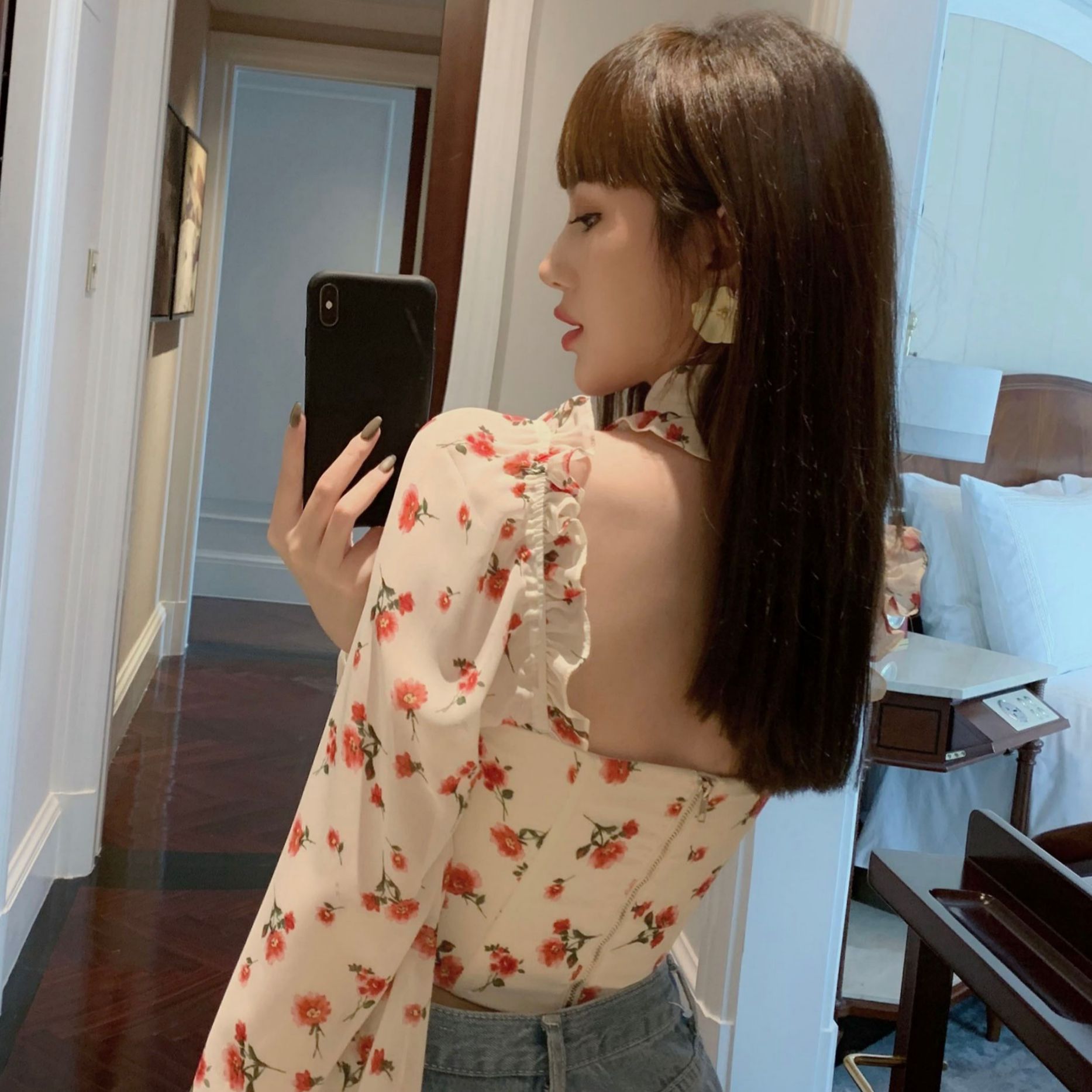 Chiffon Printed Shirt Detail 3