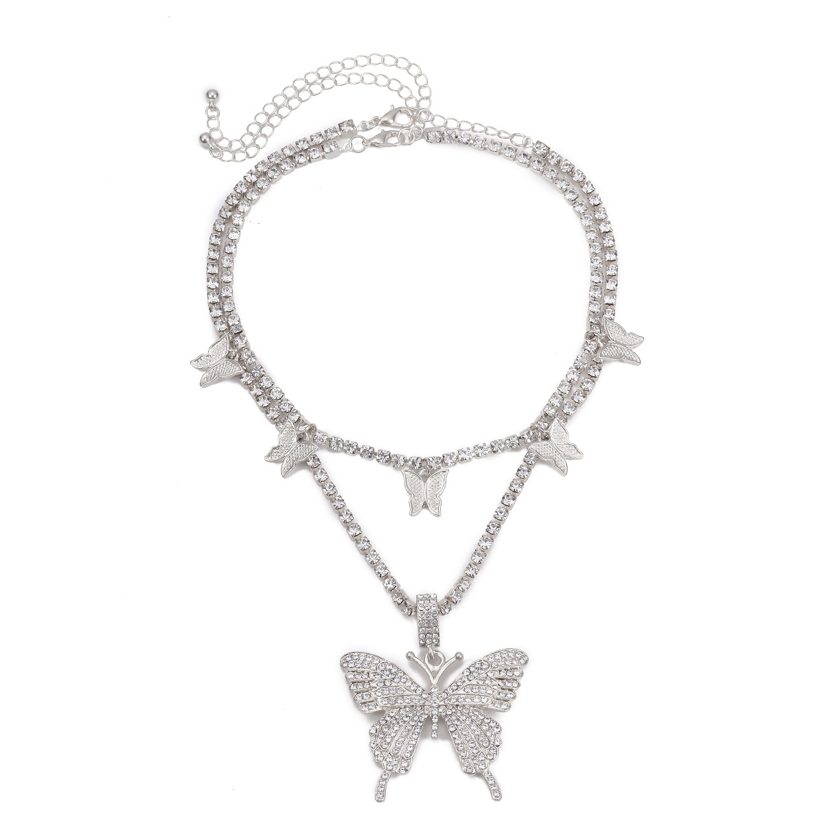 Butterfly Necklace White