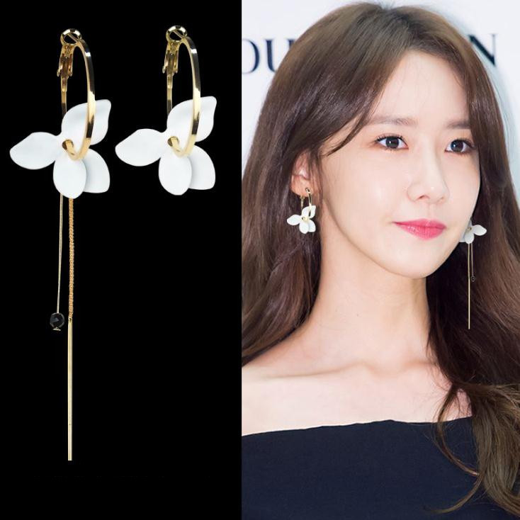 Floral Earrings Blue