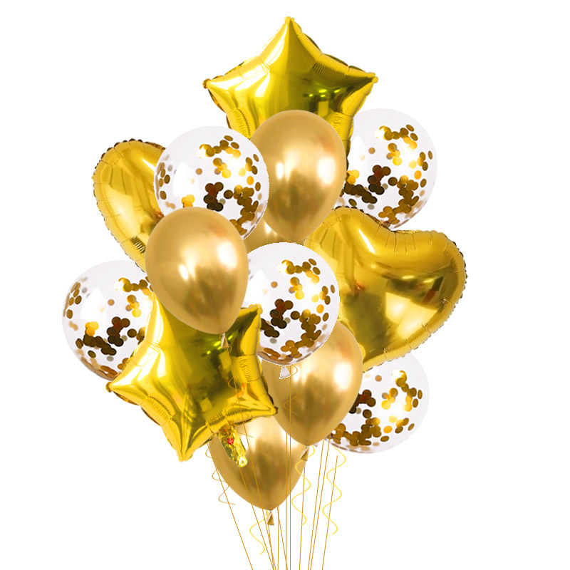 Transparent Sequined Star Balloons