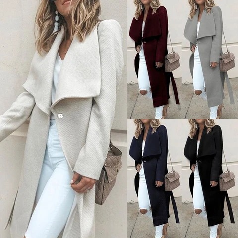 Elegant trench coat front view