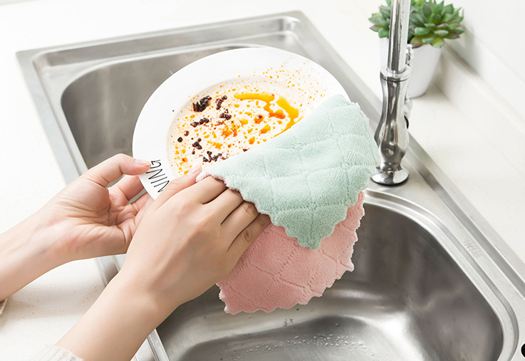 Kitchen dishcloth Water absorbent and oil-free towel