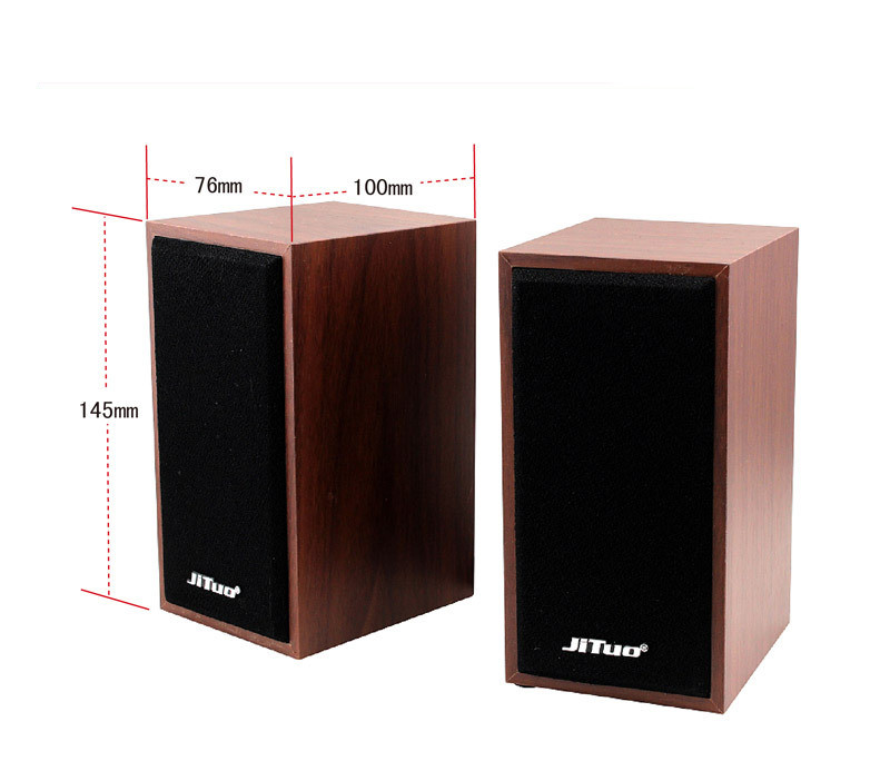JT-2801 Wooden USB Speakers 2