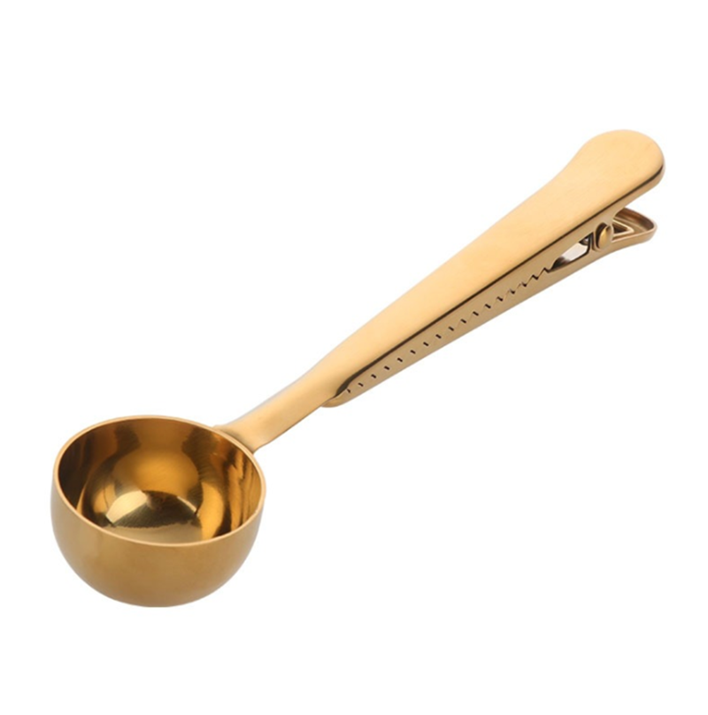 Rose Gold and Black Clip Spoon