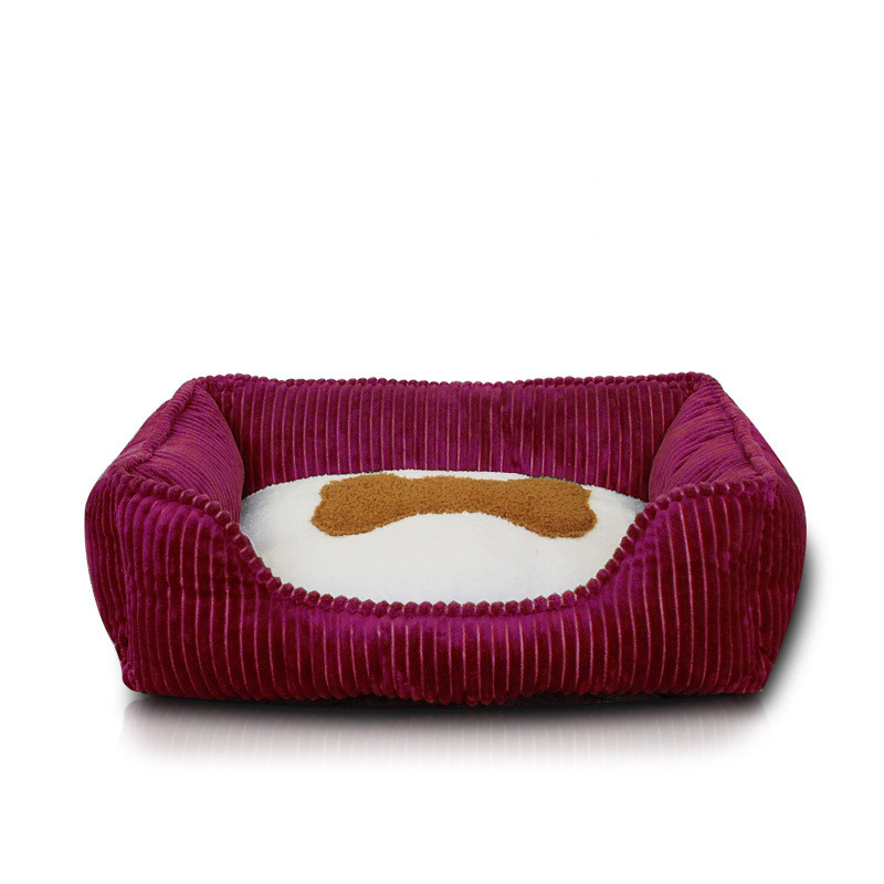Square Bone Pet Nest in Red