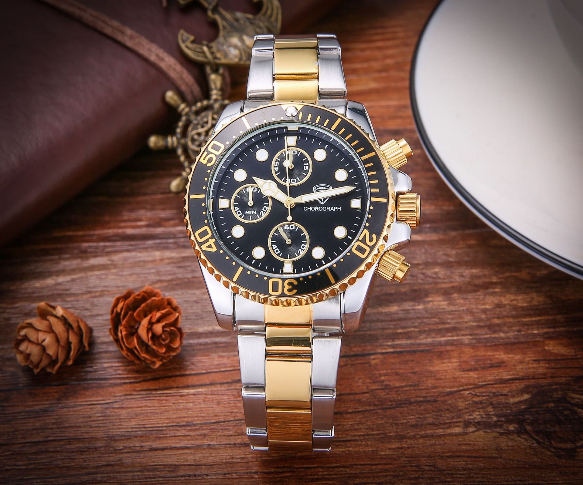 3-Eye Multifunctional Chronograph Dive Watch