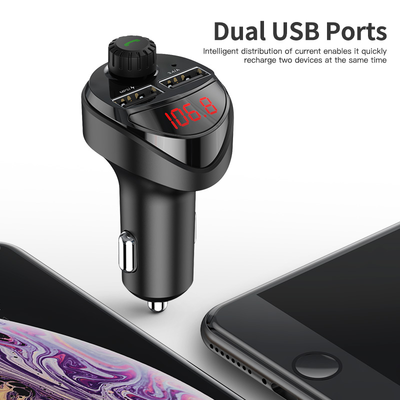 Bluetooth MP3 Car Charger in Vehicle