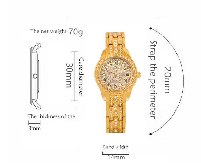 High-End Custom Full Diamond Women's Watch
