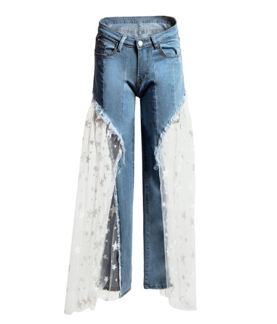 Comfortable and chic denim trousers