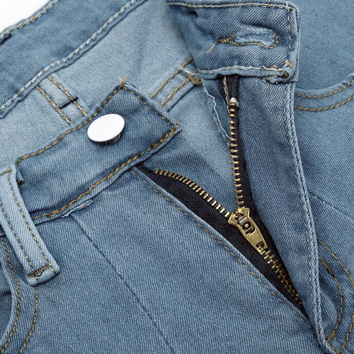 Fashionable wide-leg denim trousers