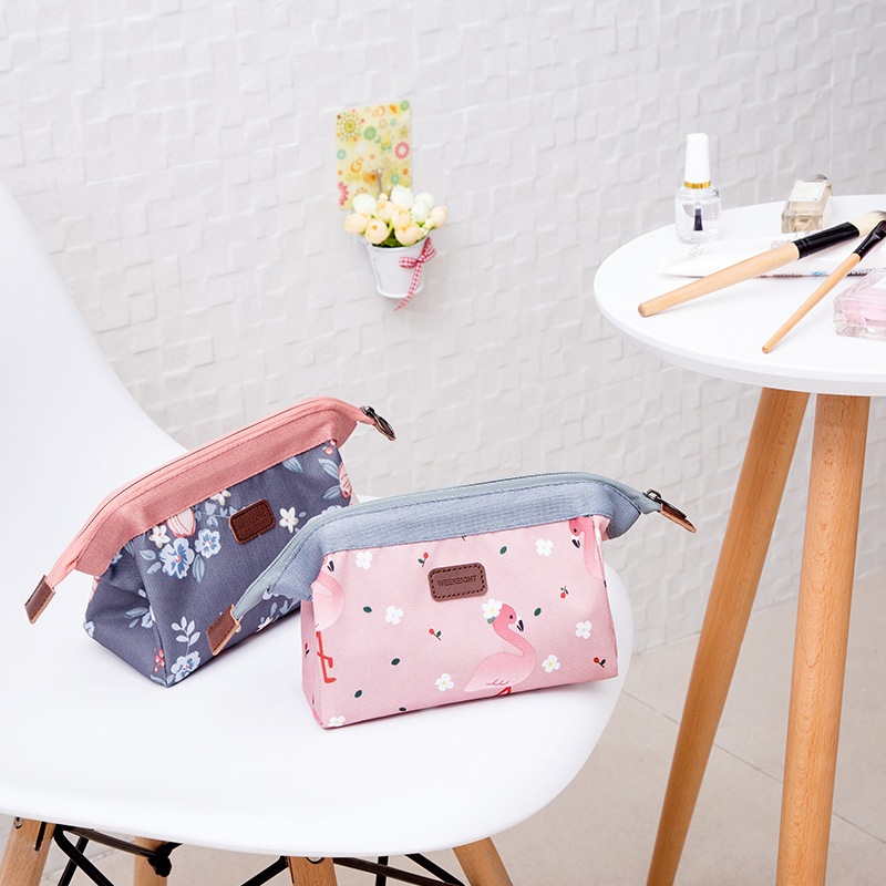 WEEKEIGHT Flamingo Makeup Bag Interior