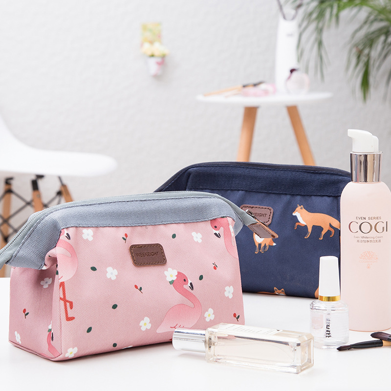 WEEKEIGHT Flamingo Makeup Bag Details