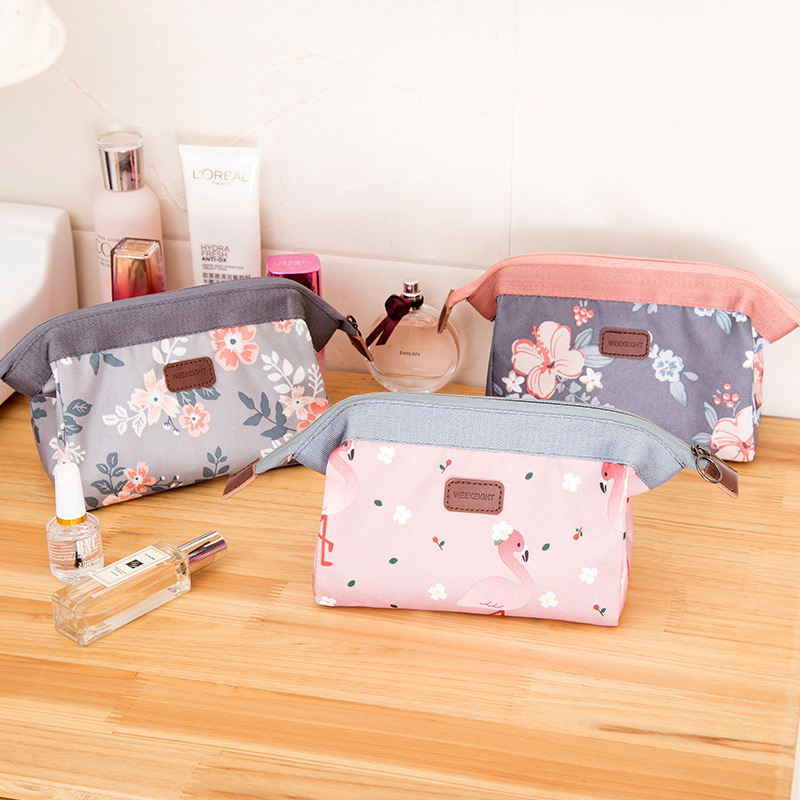 WEEKEIGHT Flamingo Makeup Bag Compact Size