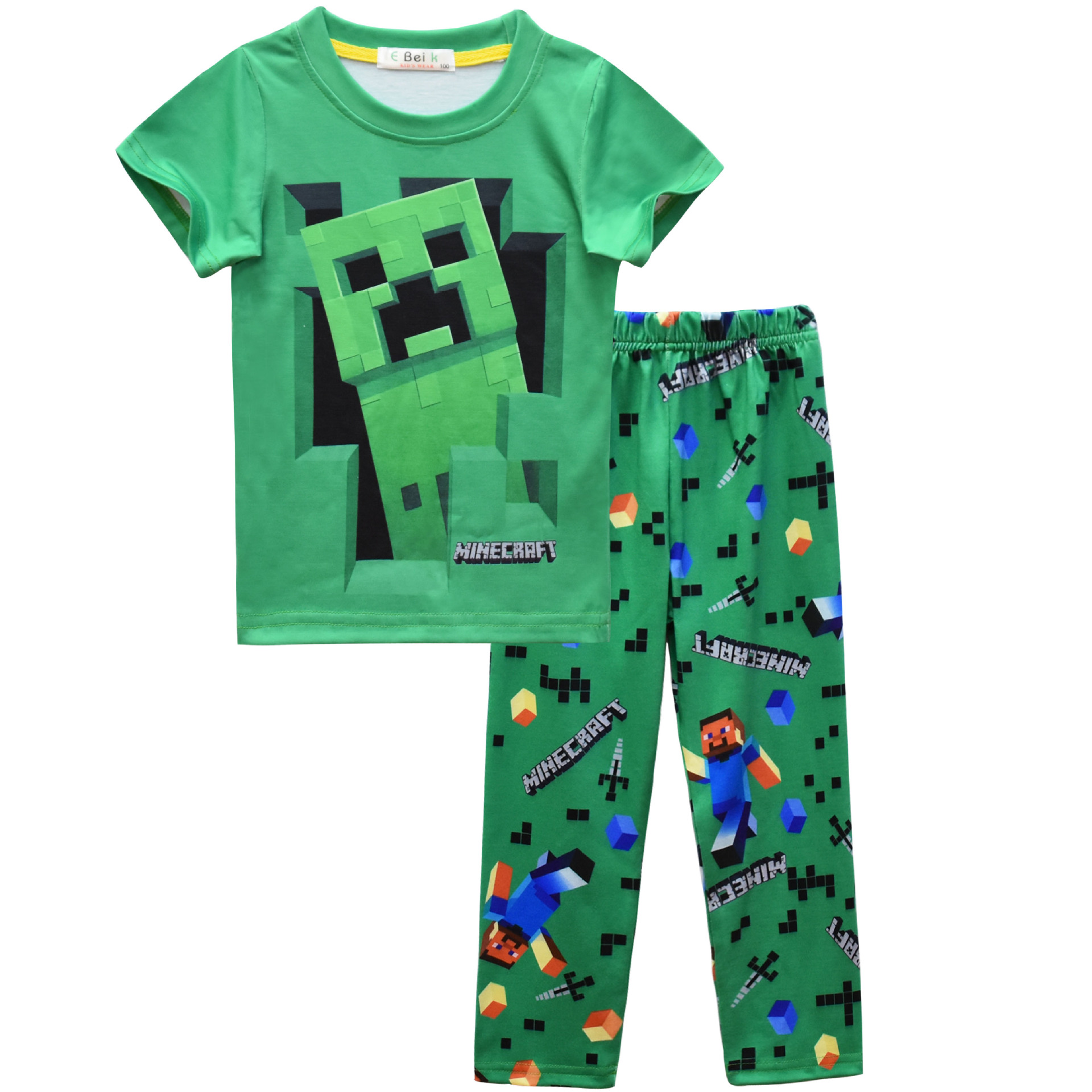 Cute Minecraft Pajama Set