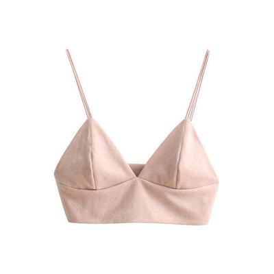 Deep V Neck Crop Top Image 3