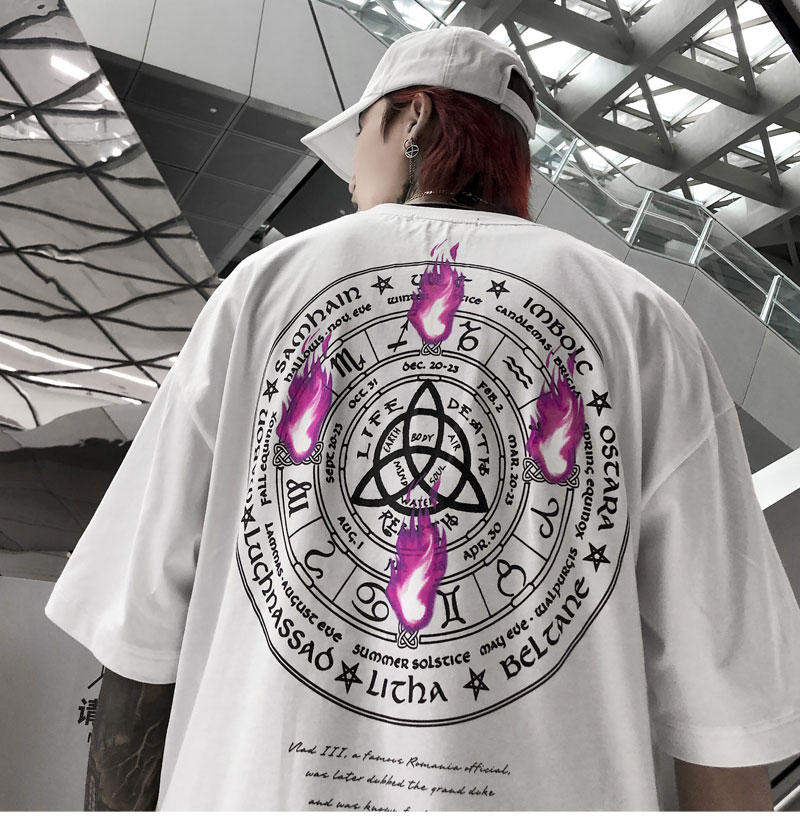 Men's Half Sleeve Hip Hop T-Shirt in different colors