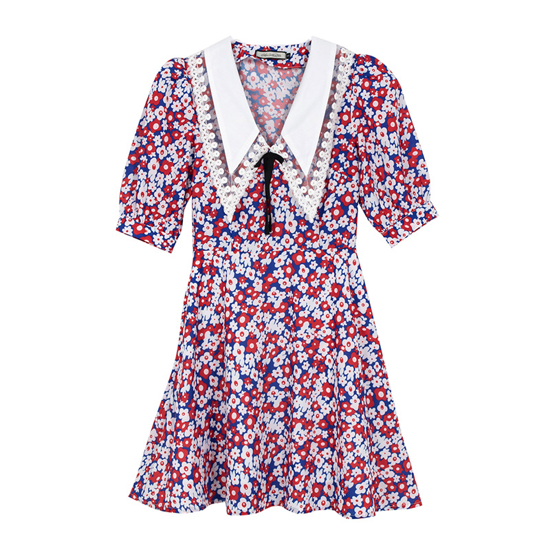 Fluffy Sleeves Chiffon Dress - Image 4