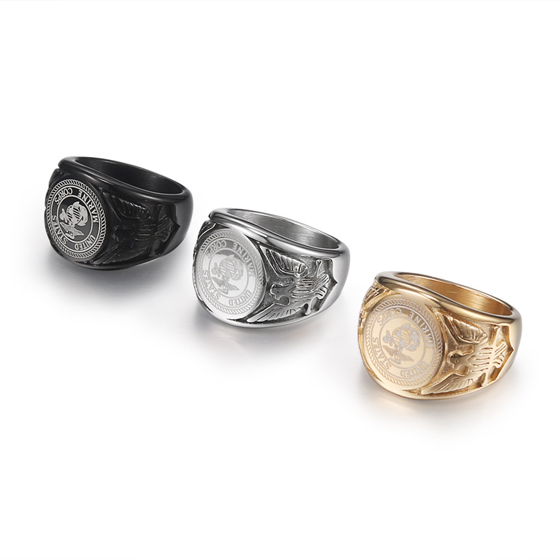 Marine Corps Eagle Stainless Steel Ring - Image 4