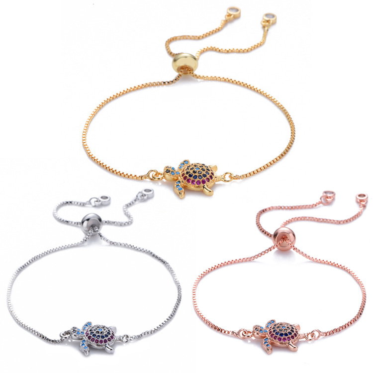 Turtle Bracelet in Rose Gold