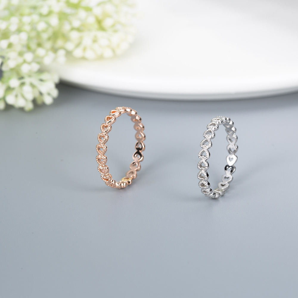 Heart Connection Ring in Different Angles