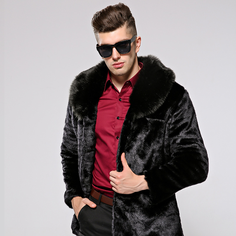 Men's Faux Fur Coat Image 1