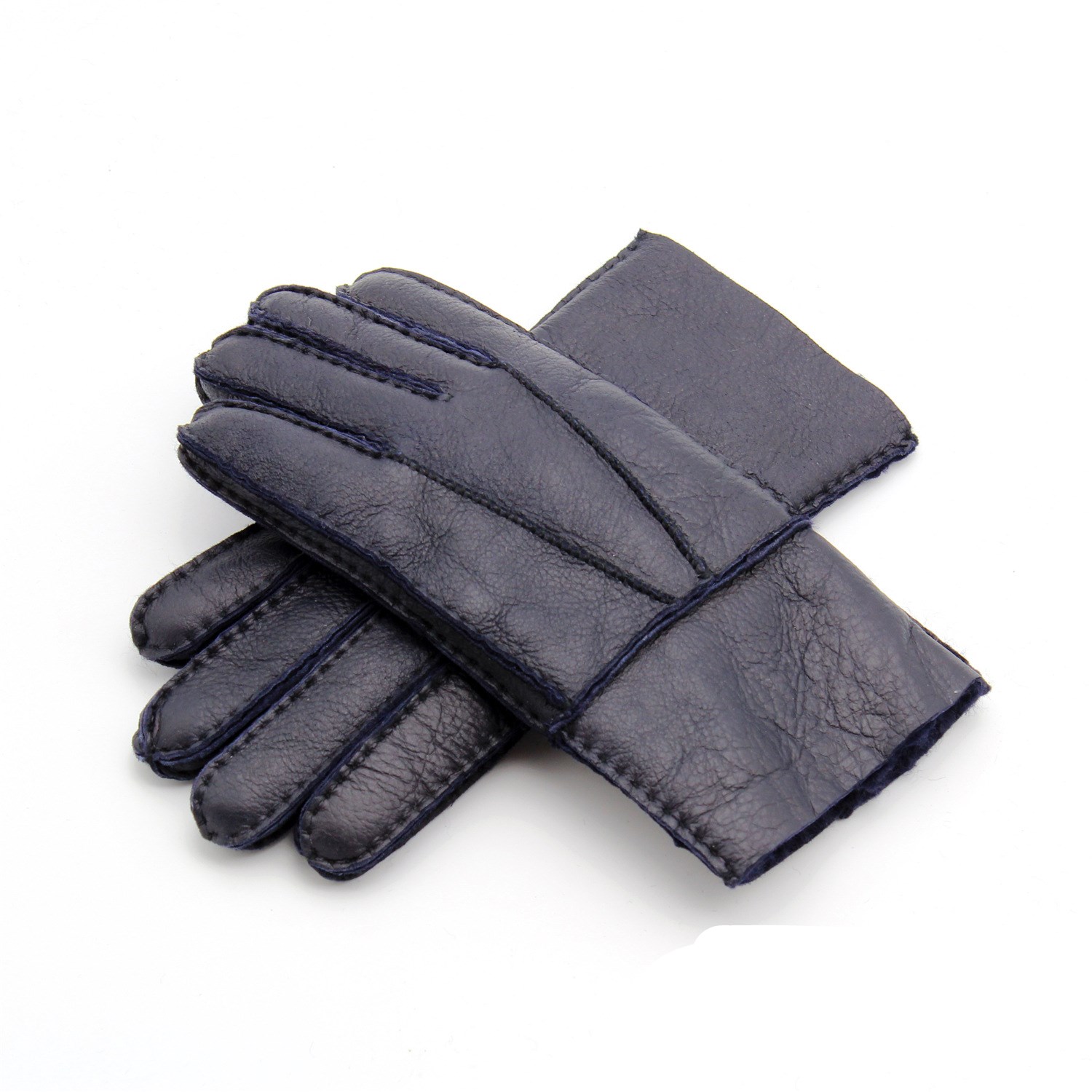 Genuine Leather Gloves - Yellow