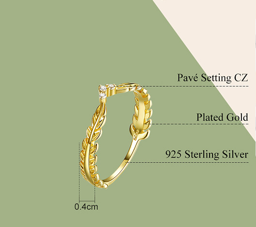 Olive Leaf Ring 2