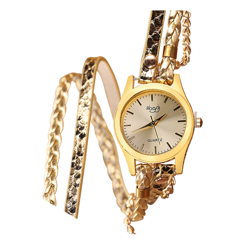 Elegant Women's Woven Bracelet Watch
