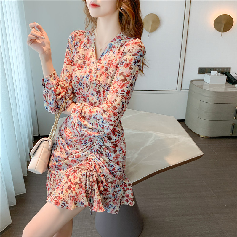 Floral Chiffon Dress Image 6