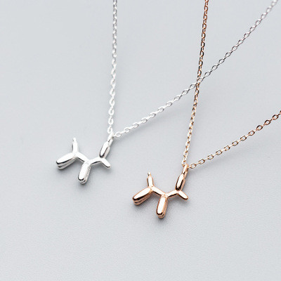 S925 Silver Dog Pendant Necklace