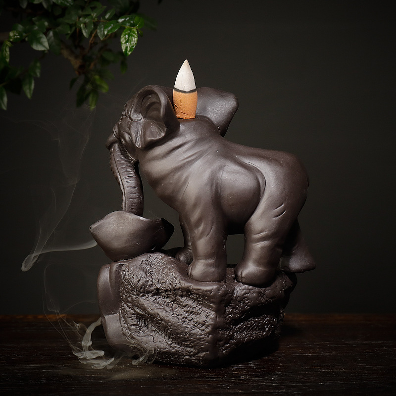 Elephant Incense Holder Side View