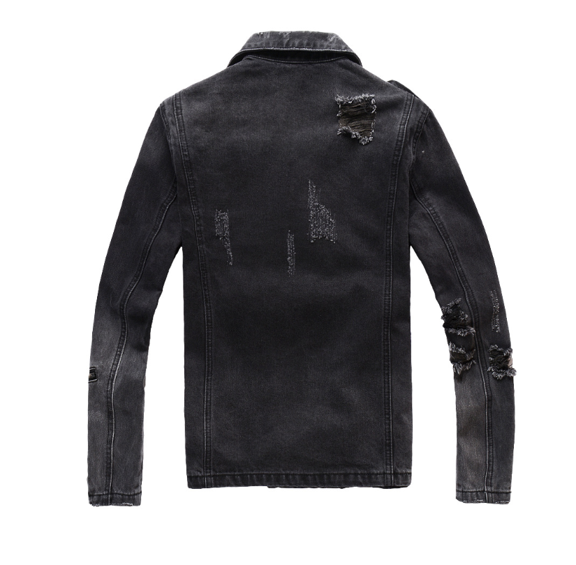 Black Denim Jacket Image 2