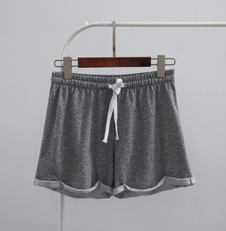 Loose-Fitting Rolled Hem Sports Shorts