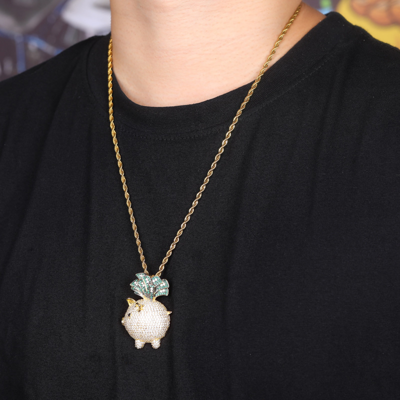 Piggy Pendant Necklace Lifestyle