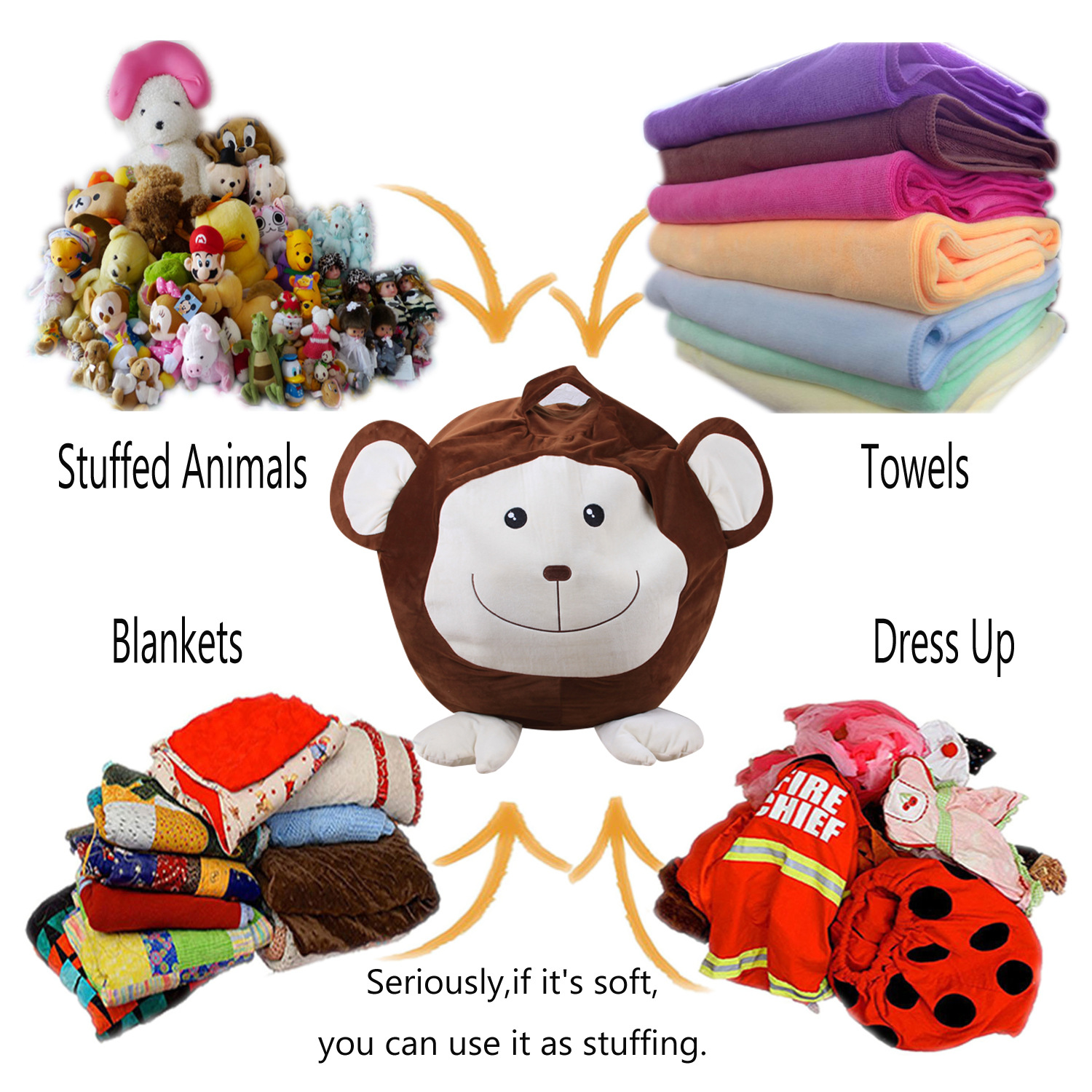 Animal Toy Storage Bag Image 1
